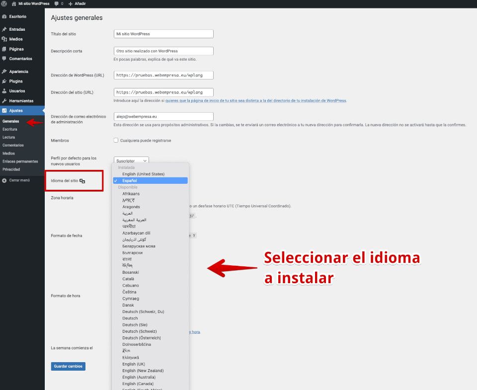 Cómo cambiar el idioma de tu WordPress desde el panel de control 1 Cambiar el idioma en WordPress es ahora ¡más fácil!